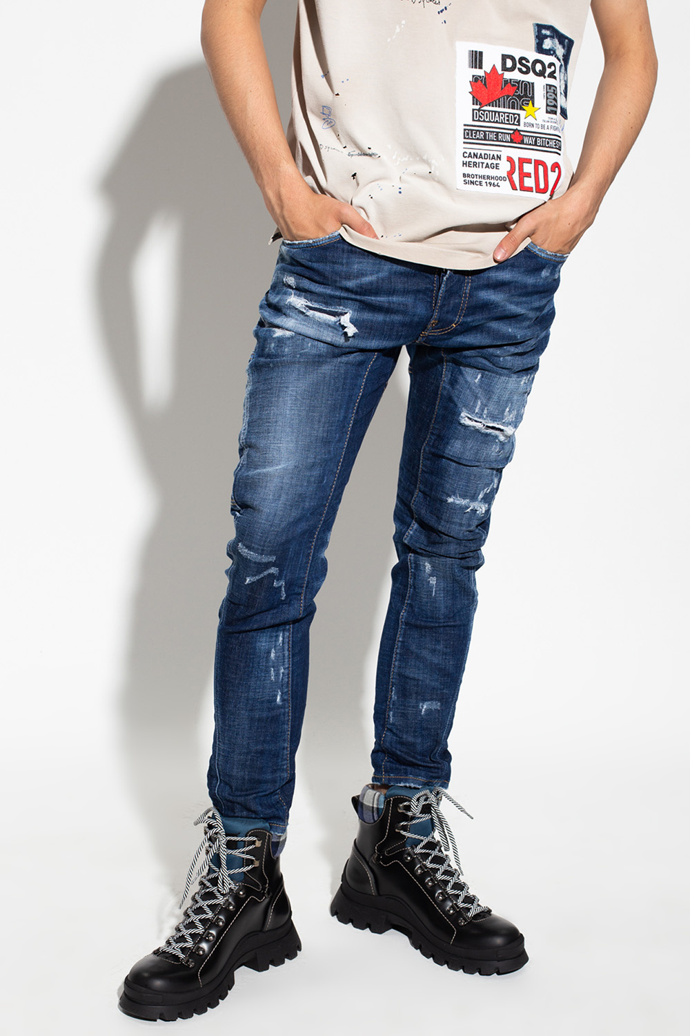 Blue 'Tidy Biker' jeans Dsquared2 - Vitkac Canada